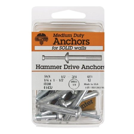 HILLMAN 41432 0.25 x 1.5 in. Hamdri Zamac Nailin Anchor- pack of 5 5332788